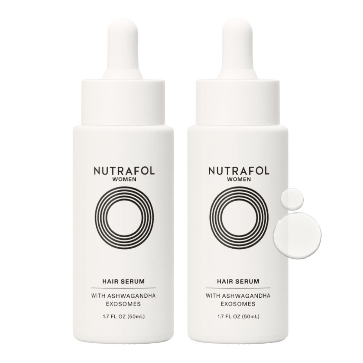 Nutrafol Women's Hair Serum, Supports Visibly Thicker and Stronger Hair, Vegan, Lightweight and Fast-Absorbing.