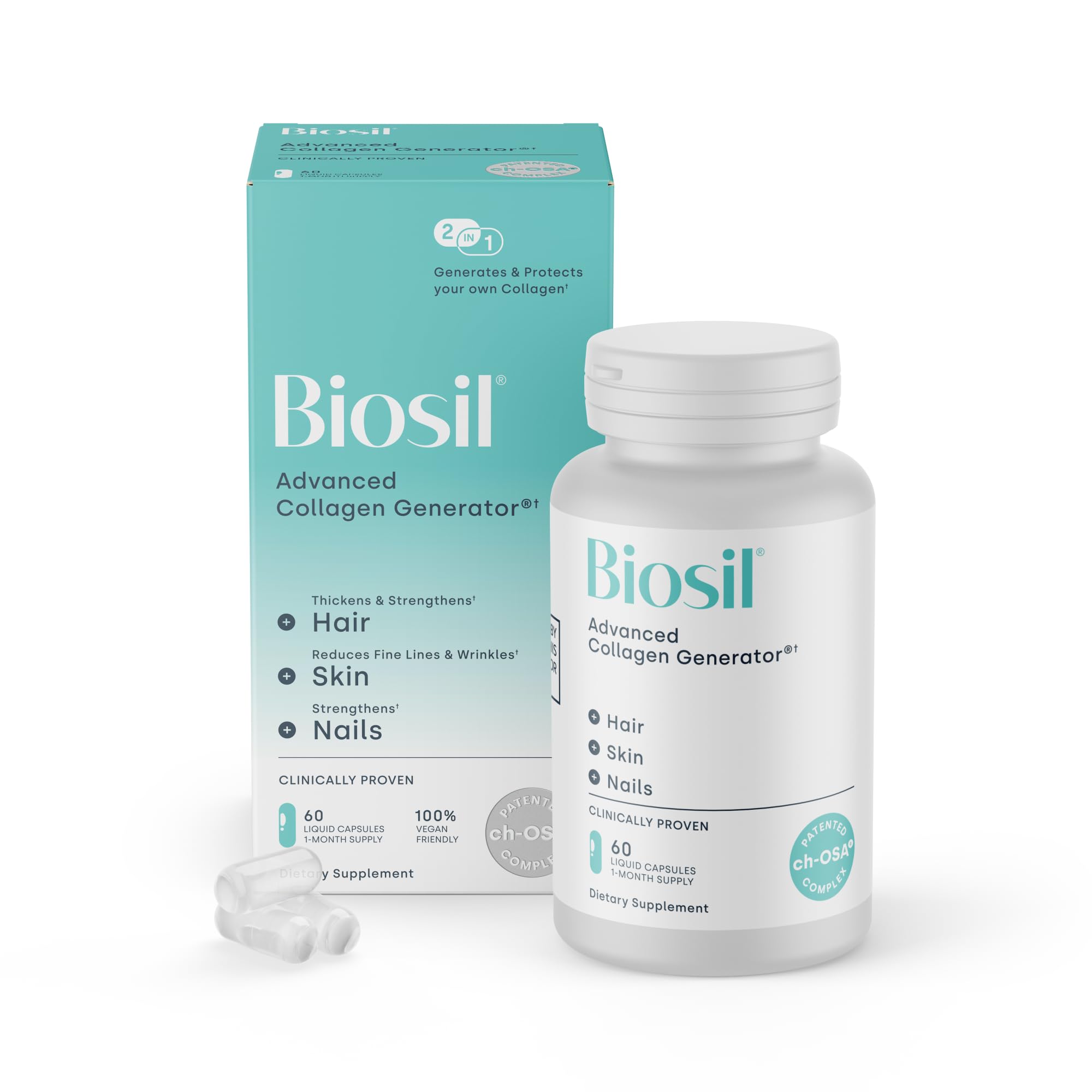 Biosil Collagen Booster Supplement - 60 Liquid Capsules