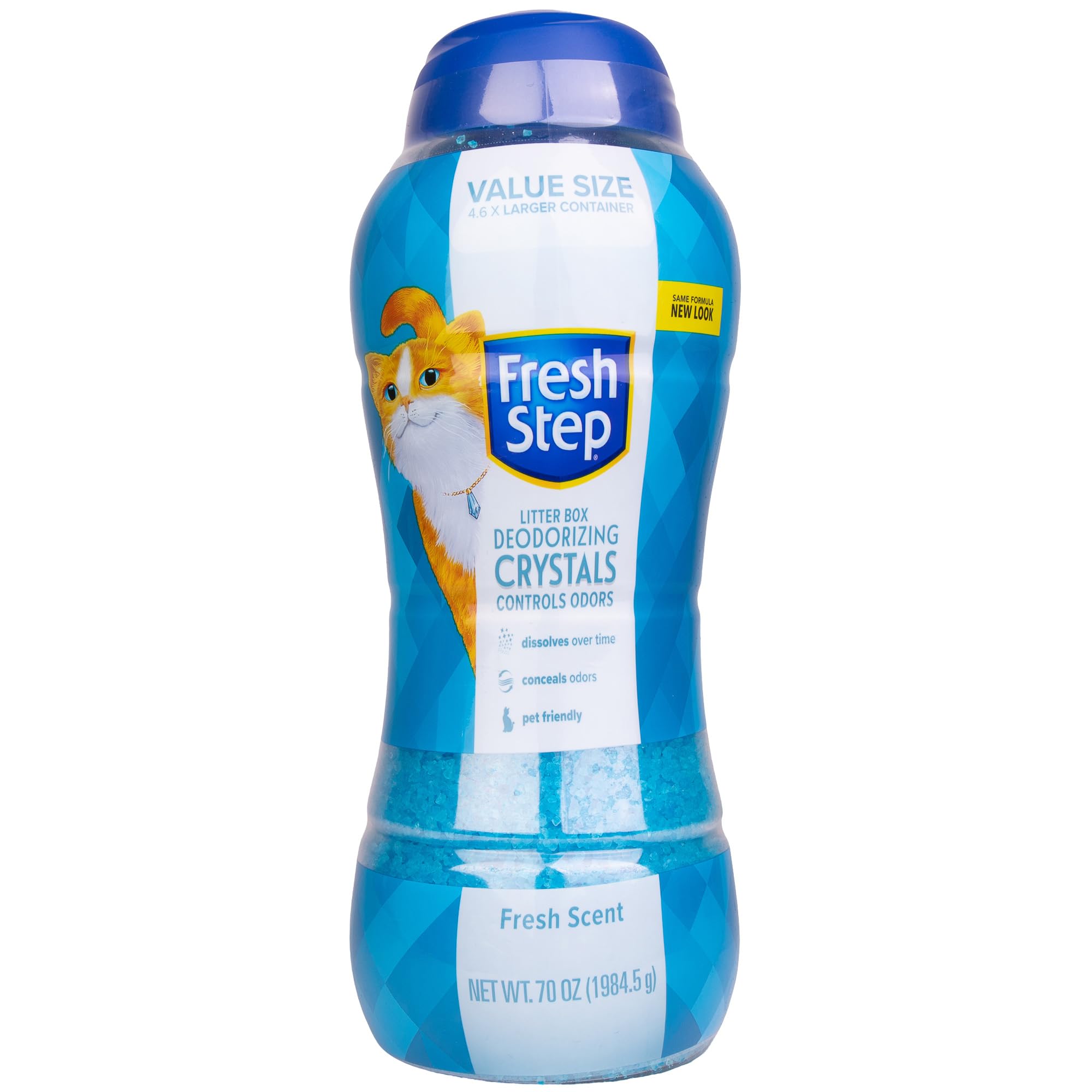 Fresh Step Cat Litter Crystals Deodorizer, Fresh Scent, 70 Oz