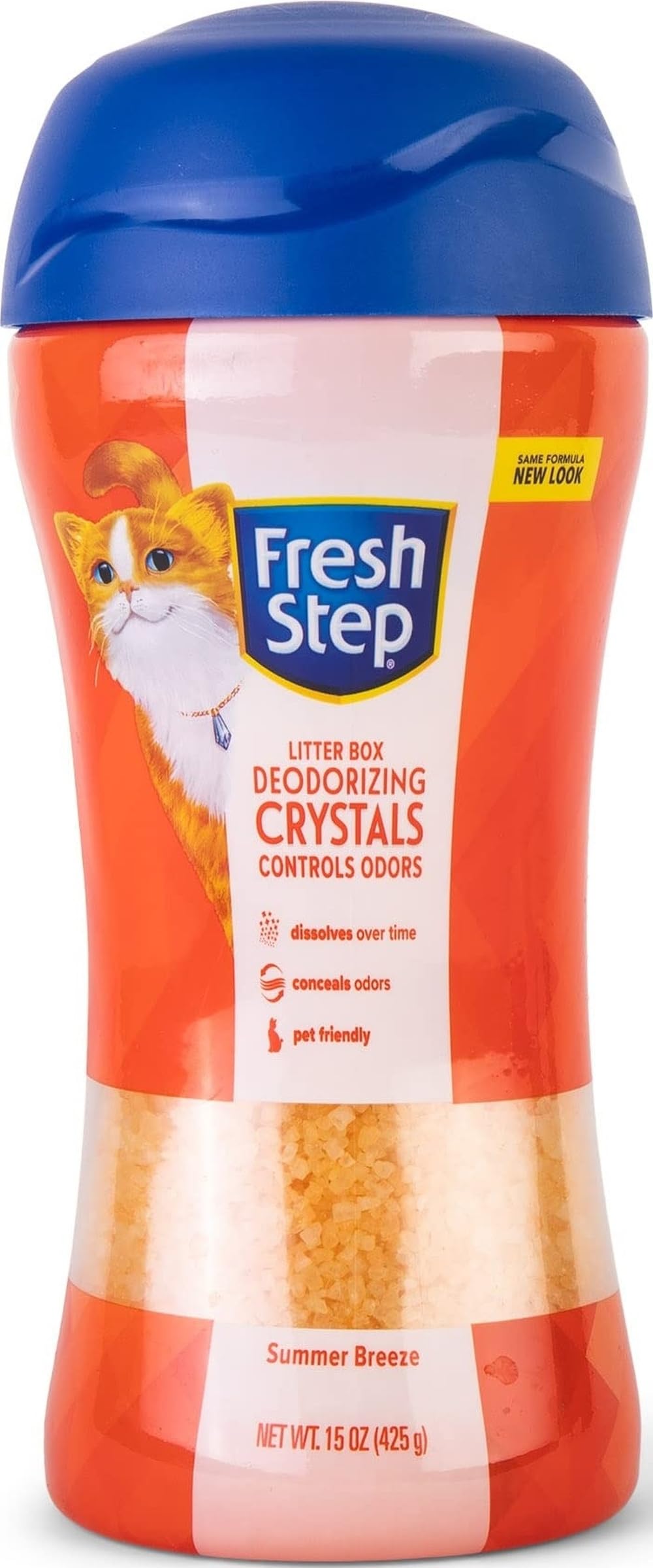 Fresh Step Cat Litter Crystals Deodorizer, Summer Breeze, 15 Oz