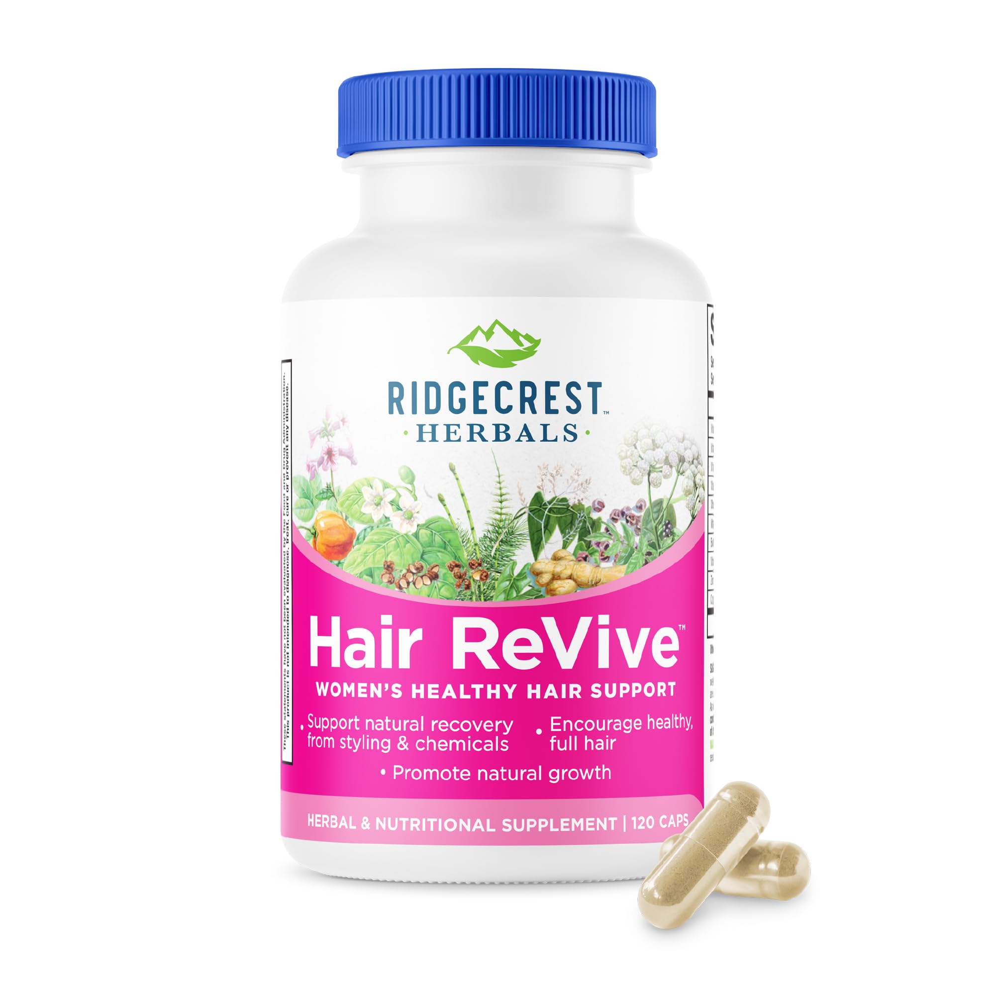 RidgeCrest Herbals Hair Revive Hair Growth Vitamins with Biotin 120 Ct