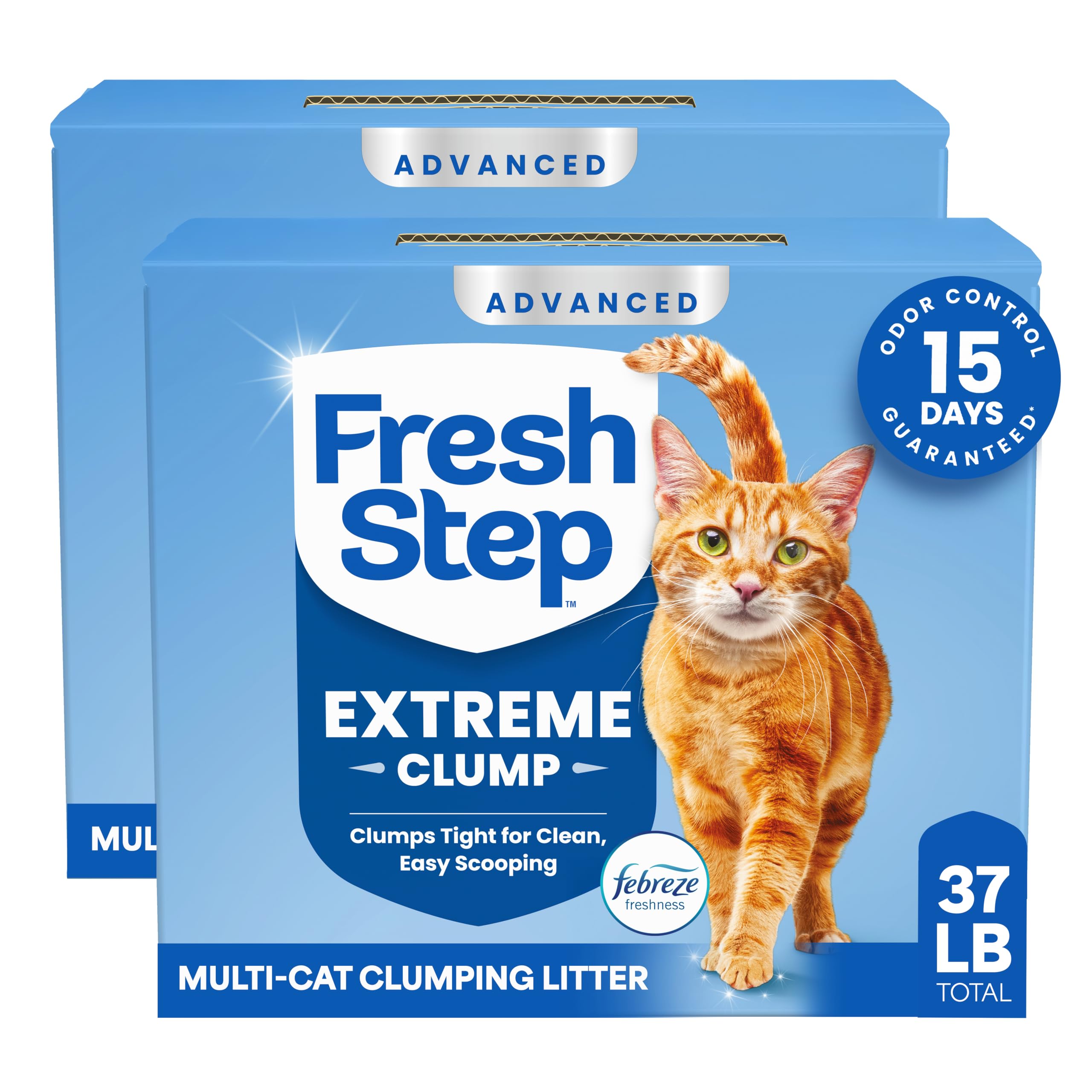 Fresh Step Advanced Extreme Clump Multi Cat Clumping Litter, 18.5 lb., 2 Pk
