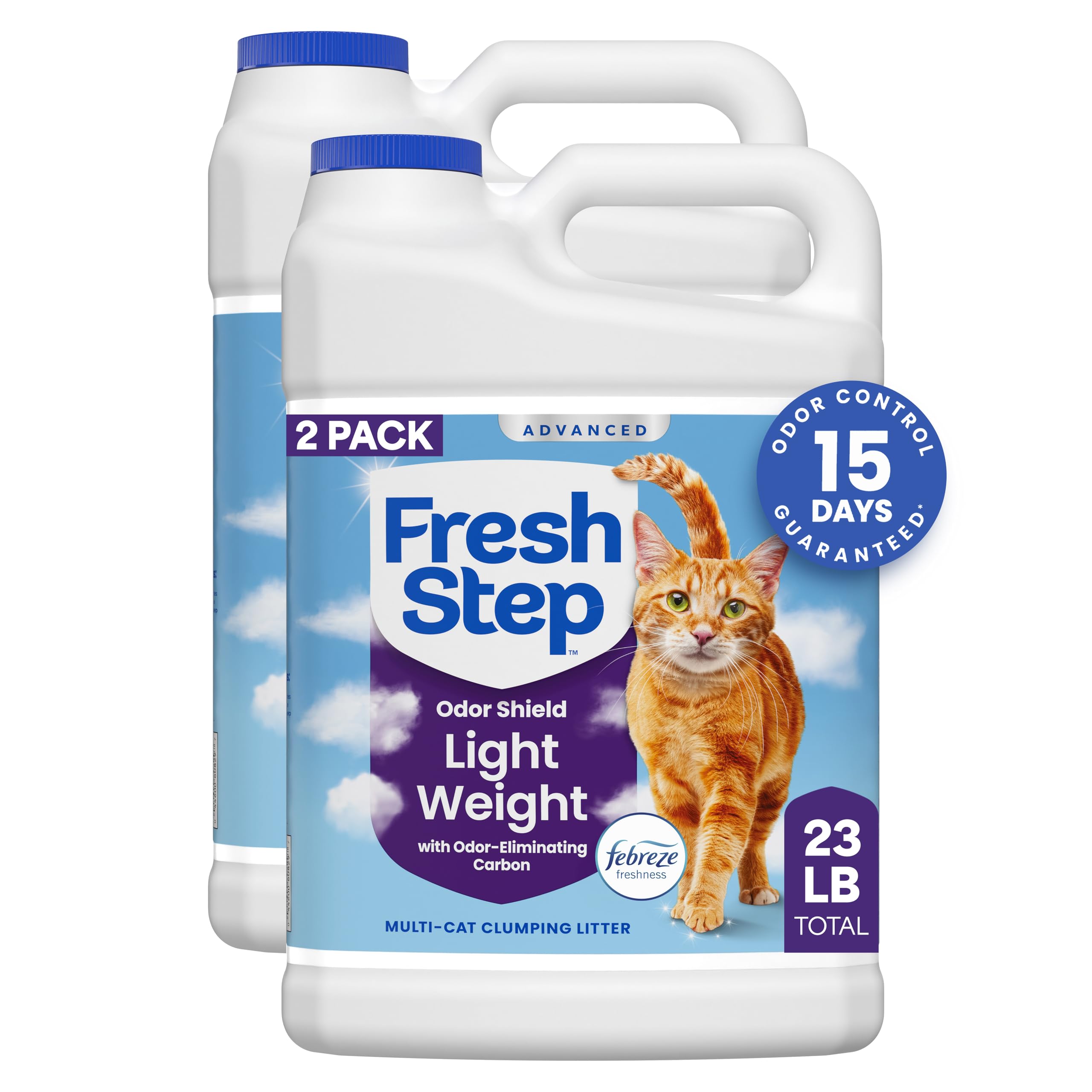 Fresh Step Advanced Odor Shield Light Weight Clumping Litter, 11.5 lb., 2Pk