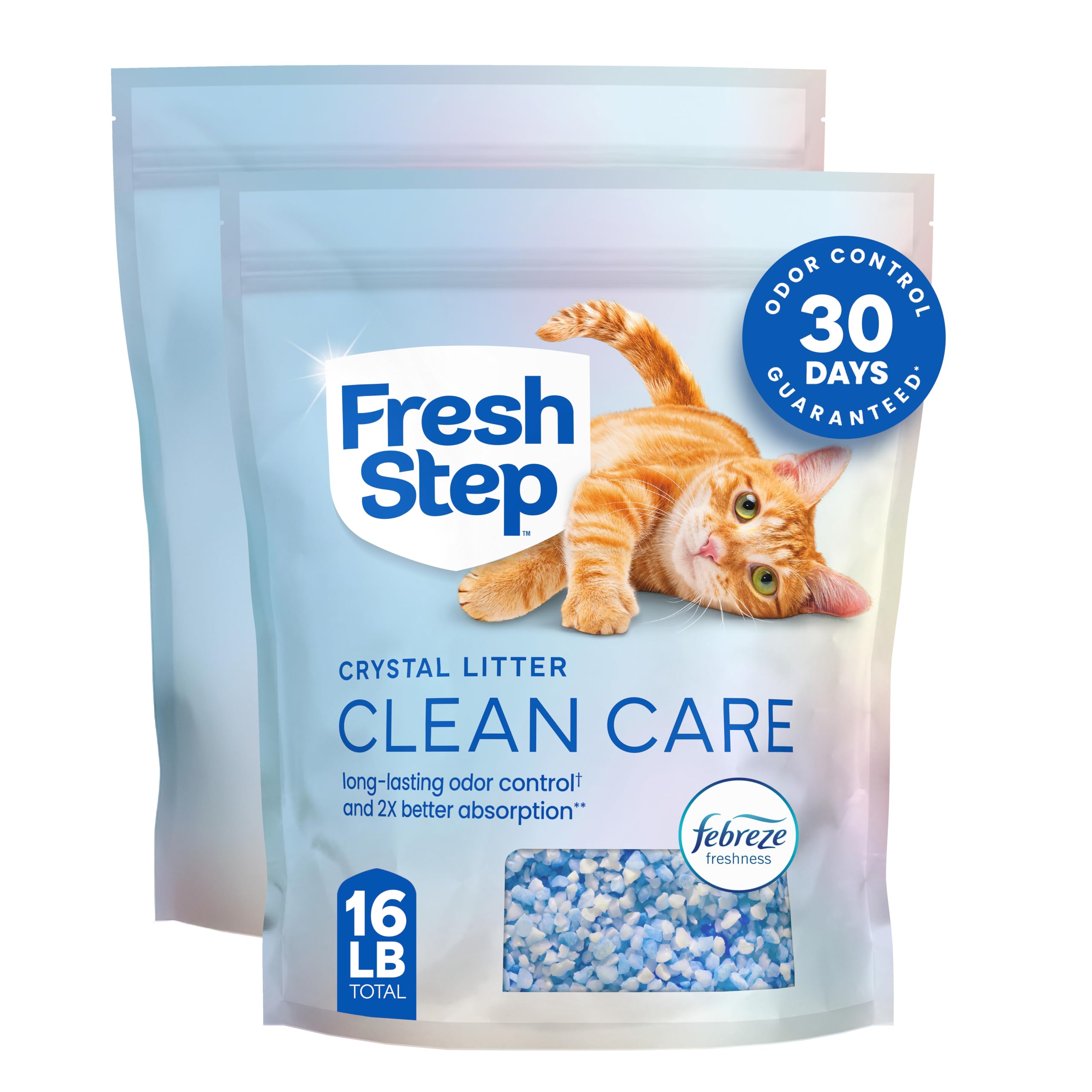 Fresh Step Clean Care Crystal Cat Litter, 8 lb., 2 Pk