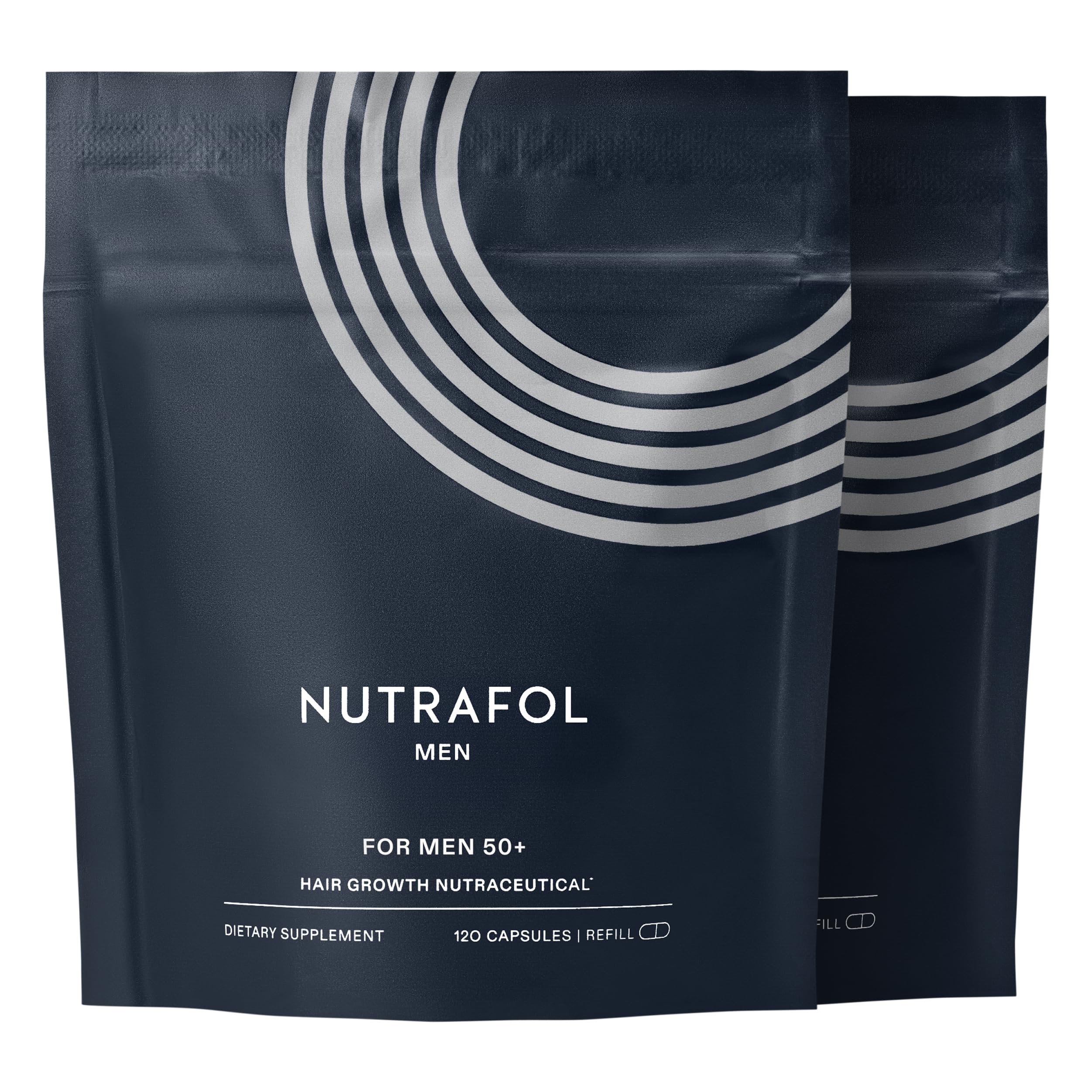 Nutrafol Men 50+ Hair Growth Supplements, Age 50+, 2-Month Pouches